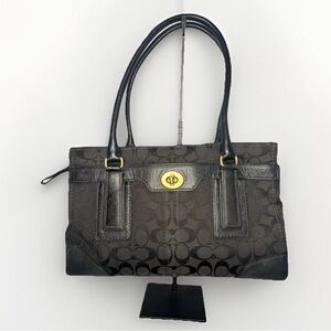 Coach Hampton signature black bag